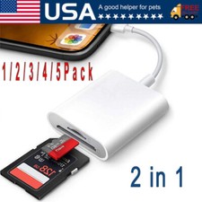 TF/SD Card Adapter Camera Reader for iPad iPhone6 6S 7 8 Plus 13 14 Pro X Xs Max