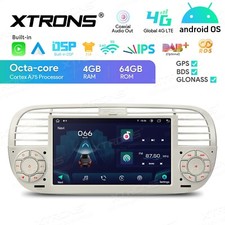 AUTORADIO ANDROID 12 4/64BG STEREO FIAT 500 2007-2015 OCTA-CORE COMANDI VOLANTE