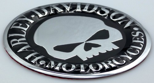 1x Aluminum Harley Davidson Motorcycle Emblem Decal Badge Willie G 3" Diameter - Bild 7 von 19