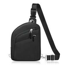 Anti Theft Crossbody Bag for Women Men, Small Sling Bag Crossbody Bags 1-black