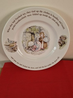 Vintage Beatrix Potter Mrs Tiggy Winkle Teeteller Bone China Taufe Geschenk