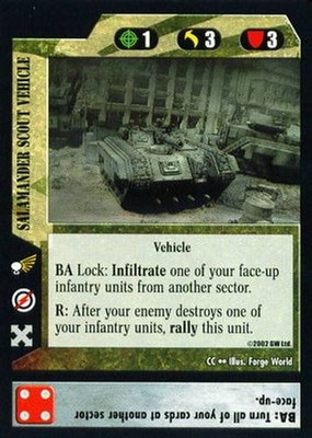Salamander Scout Vehicle - Coronis Campaign - Warhammer 40K CCG