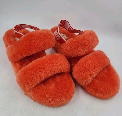 UGG Women's Fluff Yeah Women's Size 10 Slipper Sandals - Orange 