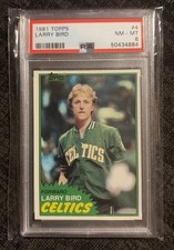 1981 Topps #4 Larry Bird PSA 8 NM-MT 2nd Year 1st Solo Card