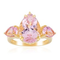 Kunzit Vergoldeter Sterling Silber Ring