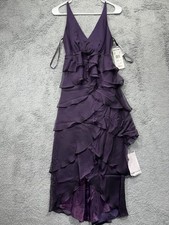 BETSY AND ADAM Size 6 Purple New Mesh Strappy Prom Holiday NYE Party Dress