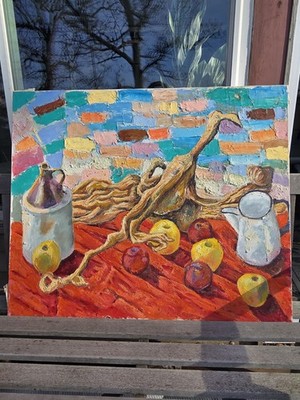 Roman Johnson Still Life Painting.  African American Painter Roman Johnson. 