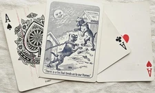Bulldogs Fighting 4 Aces Playing Card Lot...Ties That Binds Us Squeezers