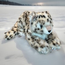LARGE 35 Snow Leopard Super Plush Toy Realistic Stuffed Large Cat NEW