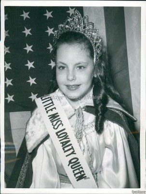 1955 Mary Helen Fitzgerald Ny Little Miss Loyalty Queen Beauty Pageant Photo 7x9