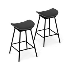 Tabourets de Bar Pivotants Lot de 2 Tabourets Hauts Sans Dossier Rembourrés en