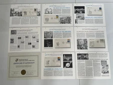 Lot of 6 First Day Covers - Reader's Digest Space Issue w/ Cert of Auth. Vintag