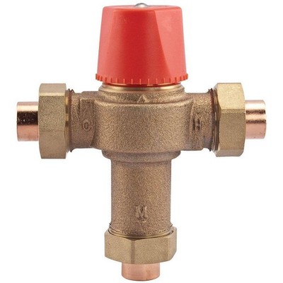Watts 0559109 Thermostat Mixing Valve 3/4'' Bronze 150 PSI 90-160°F Sweat