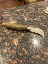 Ontario Knife Custom Hawk Blade, carbon - made In USA ,cowboy. Vintage Linoleum