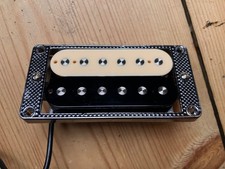 Unbranded Zebra Finish Bridge Humbucker Guitar Pickup 15.4K with metal surround