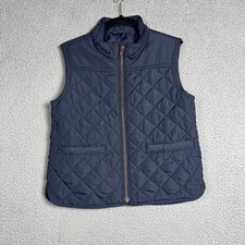 Crewcuts Vest Kids Size 4-5 Navy LightWeight Puffer Quilted Full Zip Preppy
