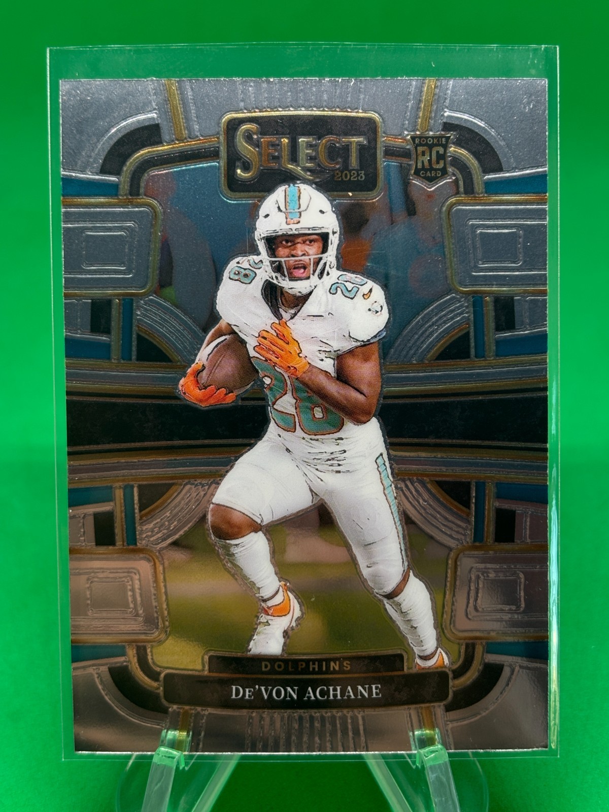 De'Von Achane Rookie Card Concourse Level 2023 Panini Select Miami Dolphins #63