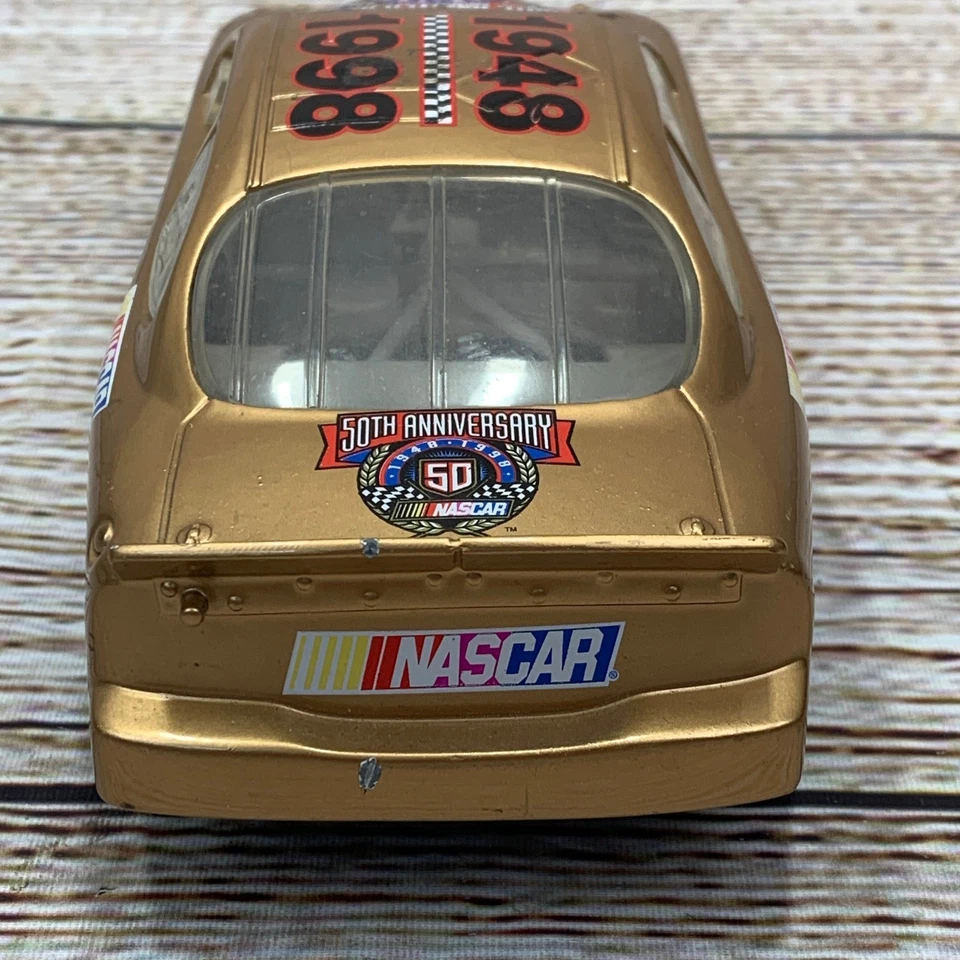1948-1998 NASCAR 1:24 50th Anniversary Gold Racing Car Diecast Toy Vehicle - Image 4 of 4