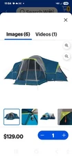  10-Person Modified Family Dome Tent with Screen Porch, 3 Rooms, Outdoor Camping
