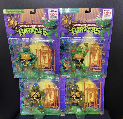 TEENAGE MUTANT NINJA TURTLES SET, New, BOX, Clean Sealed 1998 Playmates Vintage