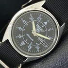 AUTOMATIC VINTAGE SEIKO 5 JAPAN 6309A MENS BLACK COLOR DIAL WATCH a701290-1