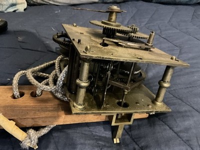 Antique Tall Case/ Grandfather Clock Movement Circa 1700s