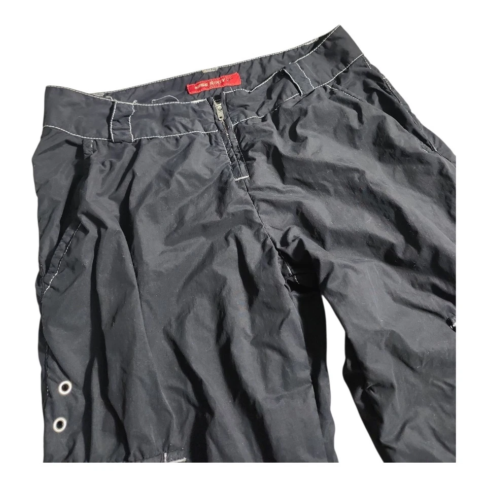 Pantalones cargo de nailon Miss Sixty vintage raros Y2K bajos R años 90 para mujer talla 27 audaces italianos Foto 3 de 4