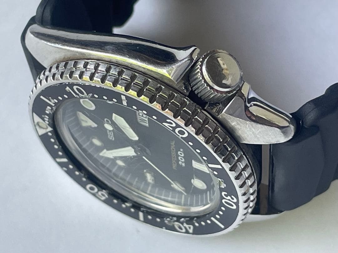 Seiko 7C43-6010 Diver Watch Black Dial 38mm Used SD211 | eBay