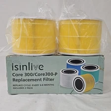 Isinlive Core 300/Core 300-P Replacement Filter 2 Pack 