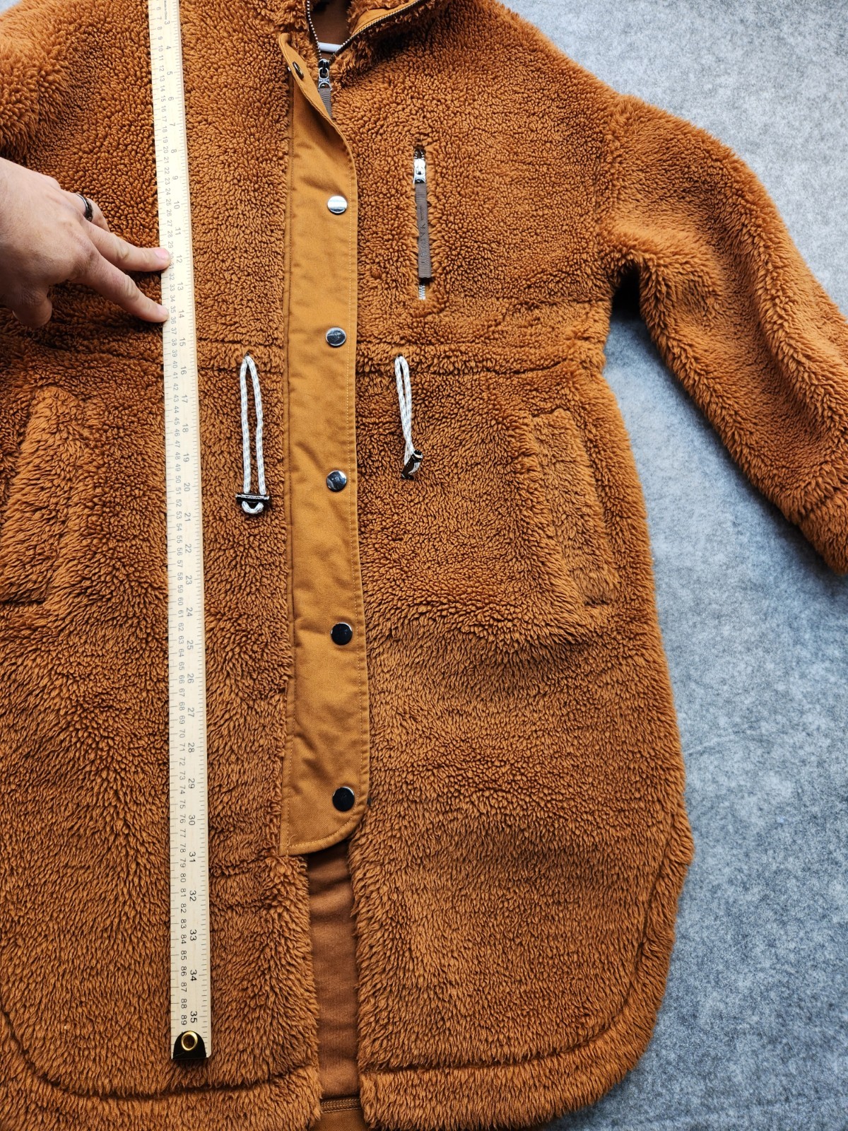 Varley Womens Sherpa Teddy Fleece Jones Coat Caramel Cafe Brown Size XX-Small image 9