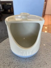 Mason Cash Salt Cellar Crock Blue & White Ceramic Stoneware England EXCELLENT