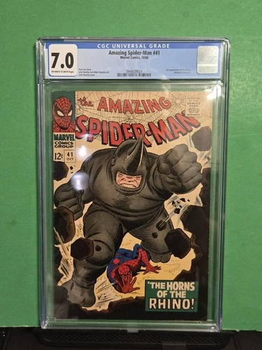 Amazing Spider-Man 41 🕷CGC 7.0 1st appearance 🦏 Rhino Lee Romita 1966 Marvel
