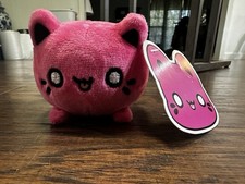 Aurora Tasty Peach Vivid Pink Meowchi Cat Plush 7 Kawaii NWT 14331 Toy Kitten