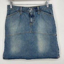 Gap Denim Mini Skirt Women's Size 4 Blue Vtg Y2K Cotton Short Length