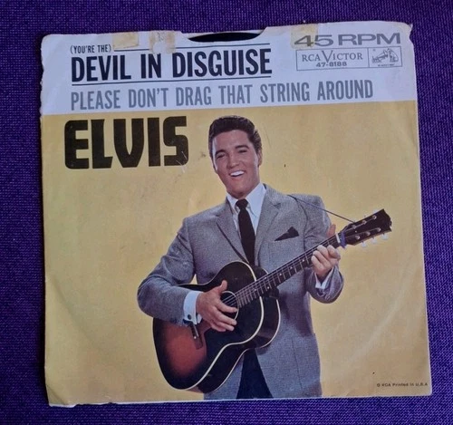 ELVIS PRESLEY~DEVIL IN DISGUISE 45 PS 7" (1963) VG+ RCA VICTOR 47-8188