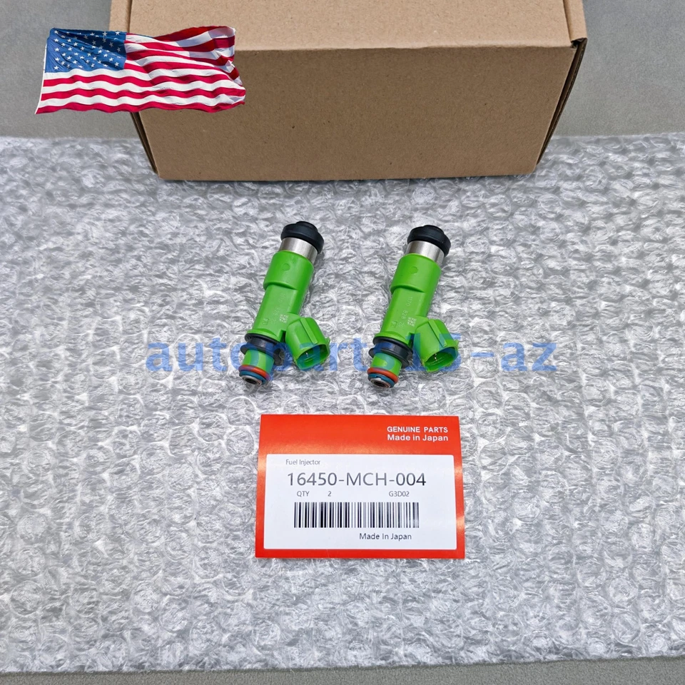 OEM Set of 2 Fuel Injectors for Honda VTX1800 2002-2008 16450-MCH-004 USA Foto 4 de 4