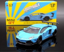 MINI GT LB*Works Lamborghini Aventador Light Blue  #57  1/64