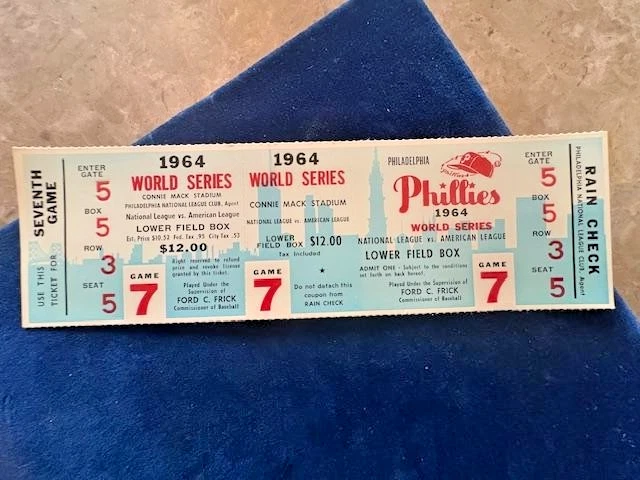 1964 Philadelphia Phillies Phantom World Series Game 7 Ticket - Full Size - Image 2 of 4