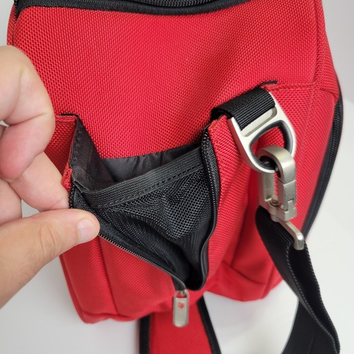 Victorinox Hard Shell Duffle Bag Red Crossbody Travel Carry On Lockable Zipper - Picture 16 of 21