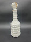 Vintage Jim Beam Decanter Milk Glass With Cork No Chips Empty