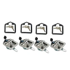  4 x Trailer Door Latch Rv Door Tool Box Lock with Gasket T-Handle Latch with 