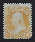 CKStamps: US Stamps Collection Scott#71 30c Franklin Unused NG