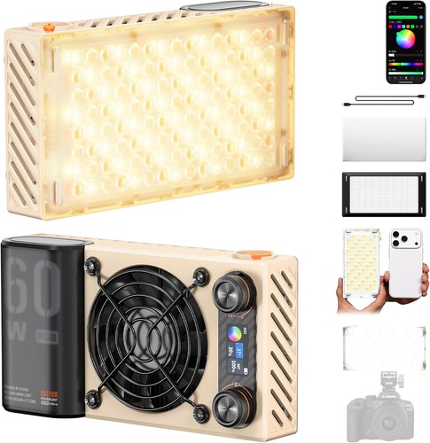 Zhiyun M60 Ultra RGB 60W 2500-10000K Pocket LED Video Light Photography Lighting