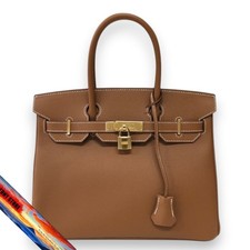 Hermes Birkin 30 Y Stamp Gold Hardware Vaux Epson Leather Handbag