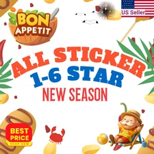 MonopoLy_Go_Stickers  1⭐- 6⭐(All Stickers Available) Bon Appetit  CHEAPST FAST