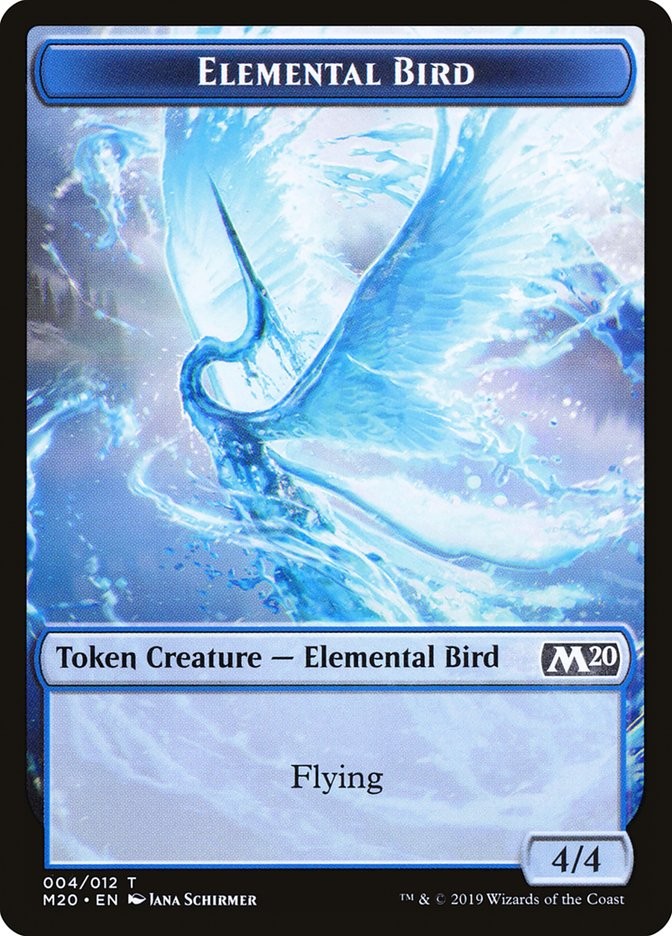 MTG Elemental Bird Token [Core Set 2020 Tokens] Lightly Played Magic
