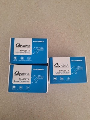 ChoiceMMed Oxy Watch Fingertip Pulse Oximeter NO batteries open box lot of 3 