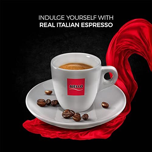 Aiello Caffe Italian Espresso Coffee Beans 2.2 LB Bag, Medium Whole