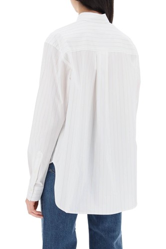 TOTEME Signature pinstripe shirt Woman Tg. XS 234WRT810FB0119 P115 White - 第 3/4 張圖片