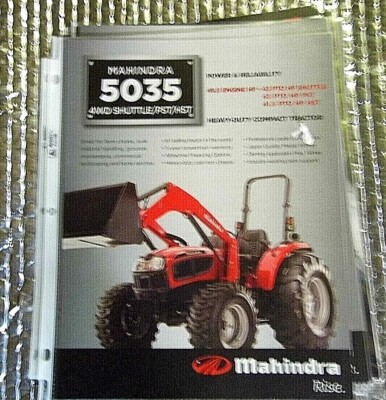 Factory  Dealership Specs Brochure Mahindra 2012 Tractor 5025 PST/HS 4WD Shuttle
